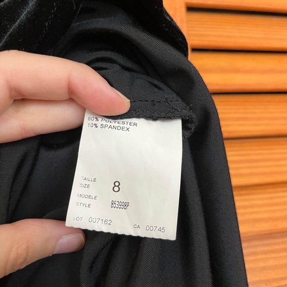 Black Velvet Fluted Skirt - Picture 6 of 7